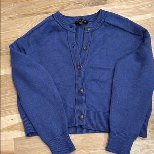 Elegant Blue Cardigan Sweater